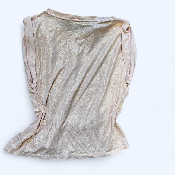Express Women's Peach and Cream Shirt - Picture 6 of 6